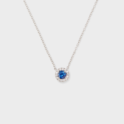 Gemstone Halo Pendant