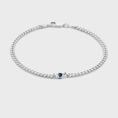 Gemstone Round Chelsea Chain Bracelet