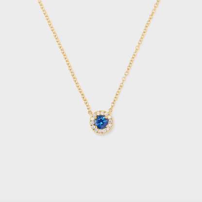 Gemstone Halo Pendant