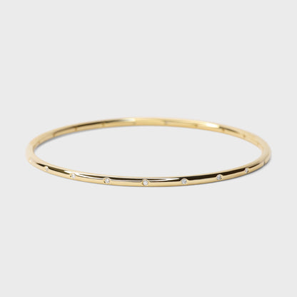 Burnished Diamond Bangle