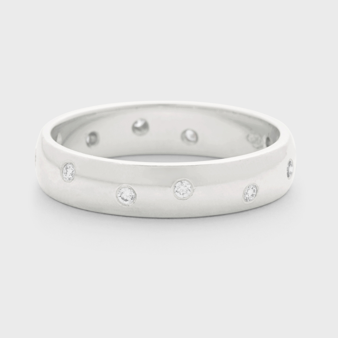 Burnished Diamond Band
