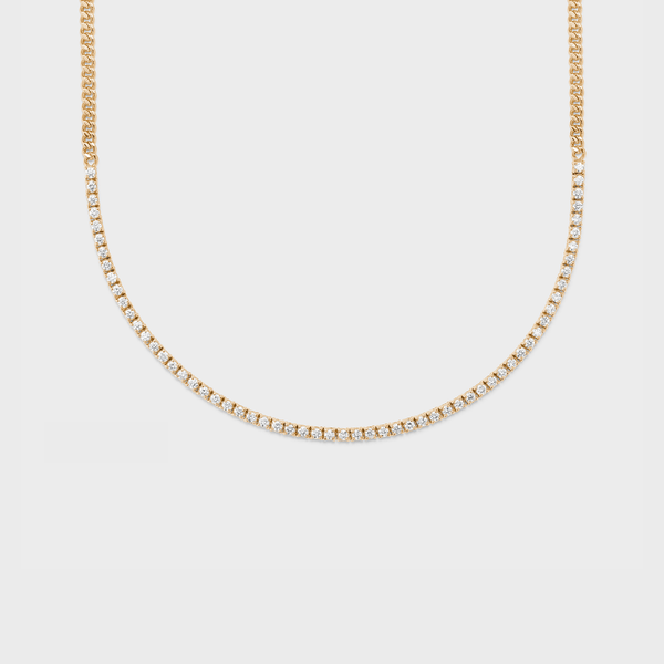 アクセサリー S925 Tennis Necklace Clear Stone 47cm Chelsea Chain Tennis Necklace - The Clear Cut Collection