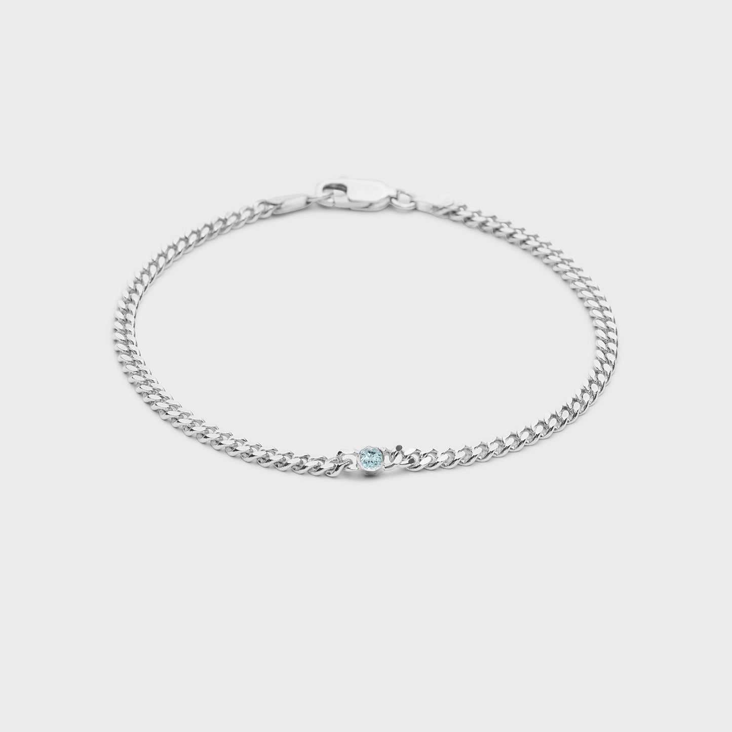 Gemstone Round Chelsea Chain Bracelet