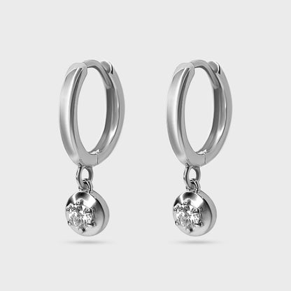 Colette Diamond Charm Hoops