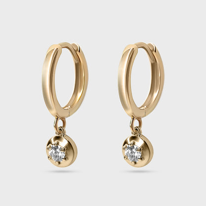 Colette Diamond Charm Hoops