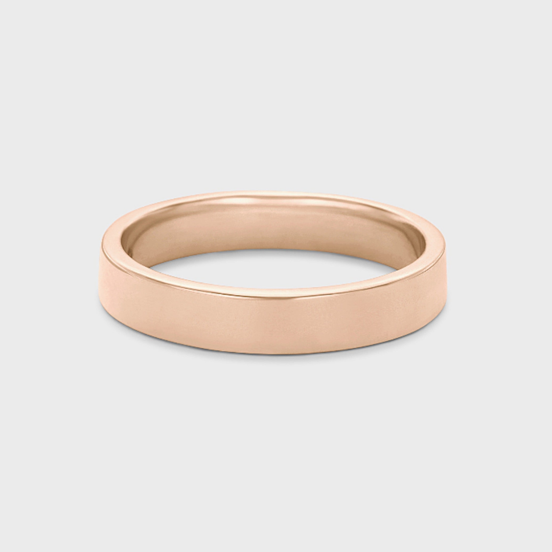 rose gold wedding band 4mm wide