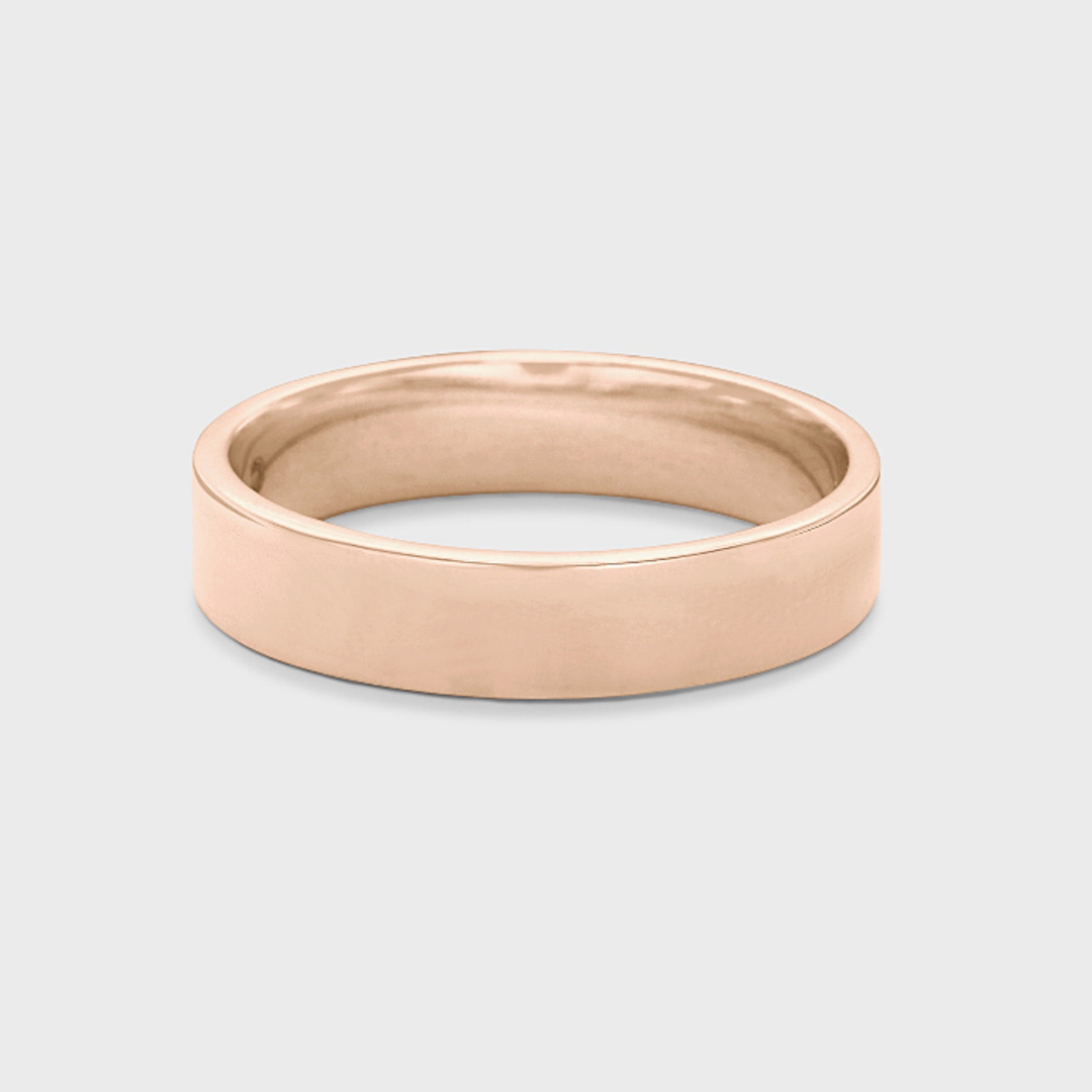 rose gold wedding band 5mm wide