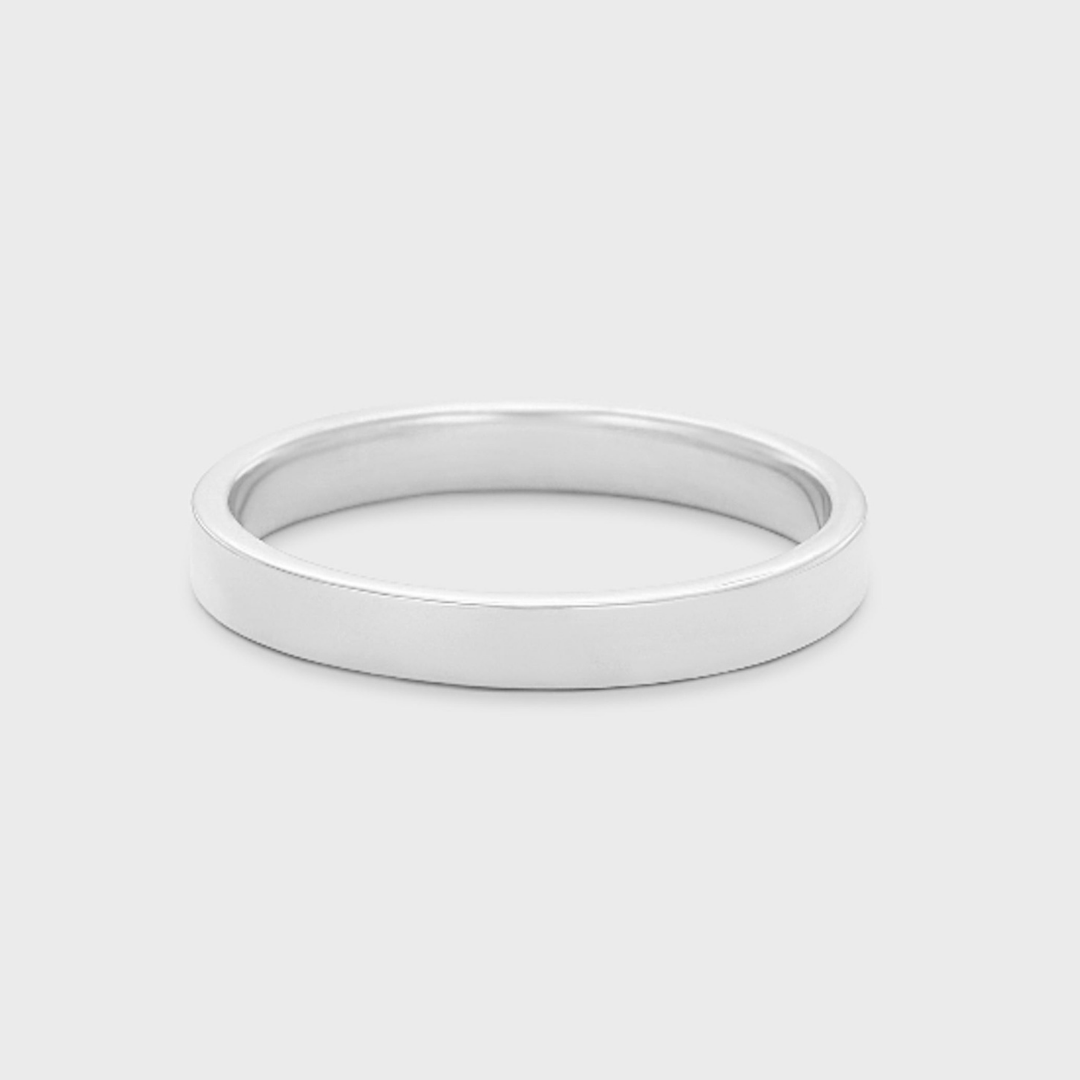 white gold wedding band 3mm wide