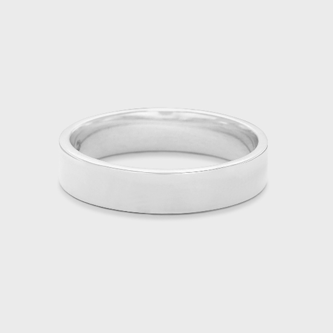 white gold wedding band 5mm wide