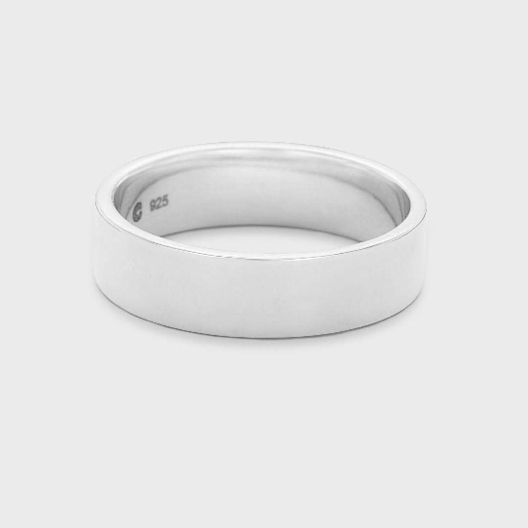 white gold wedding band 6mm wide