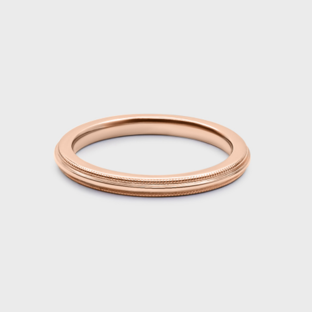 Comfort Fit Milgrain Band