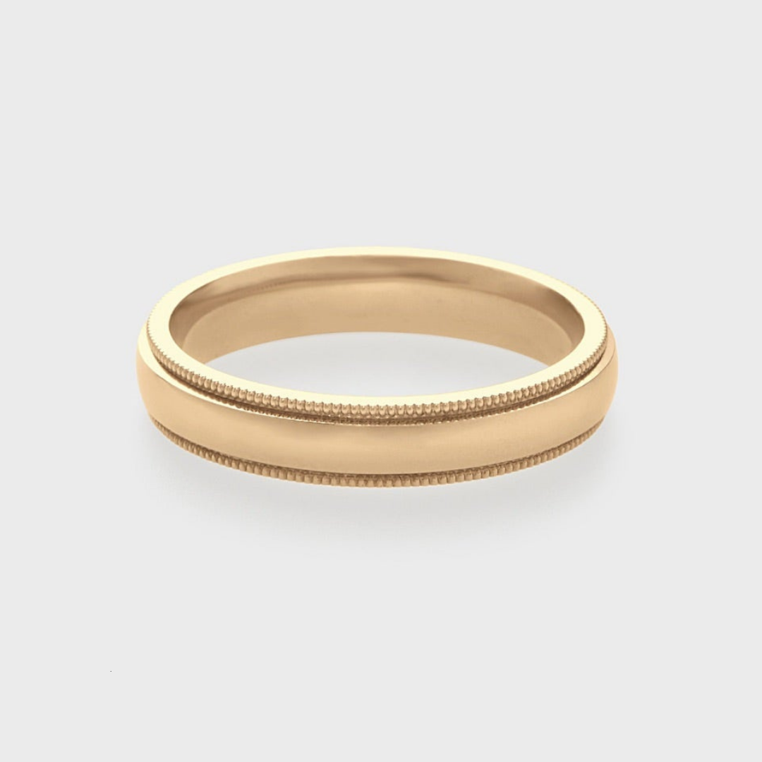 Comfort Fit Milgrain Band