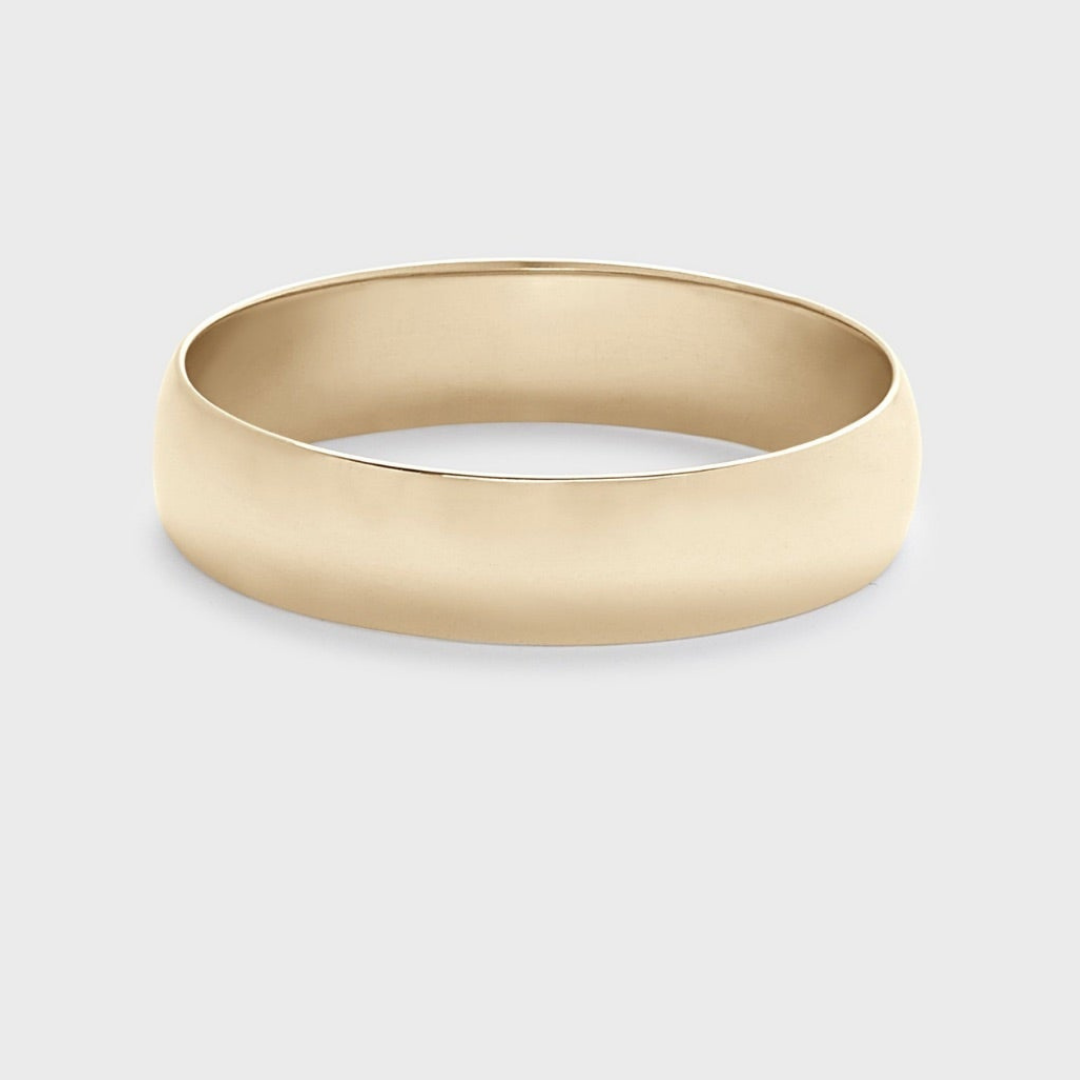 yellow gold band 5mm wide