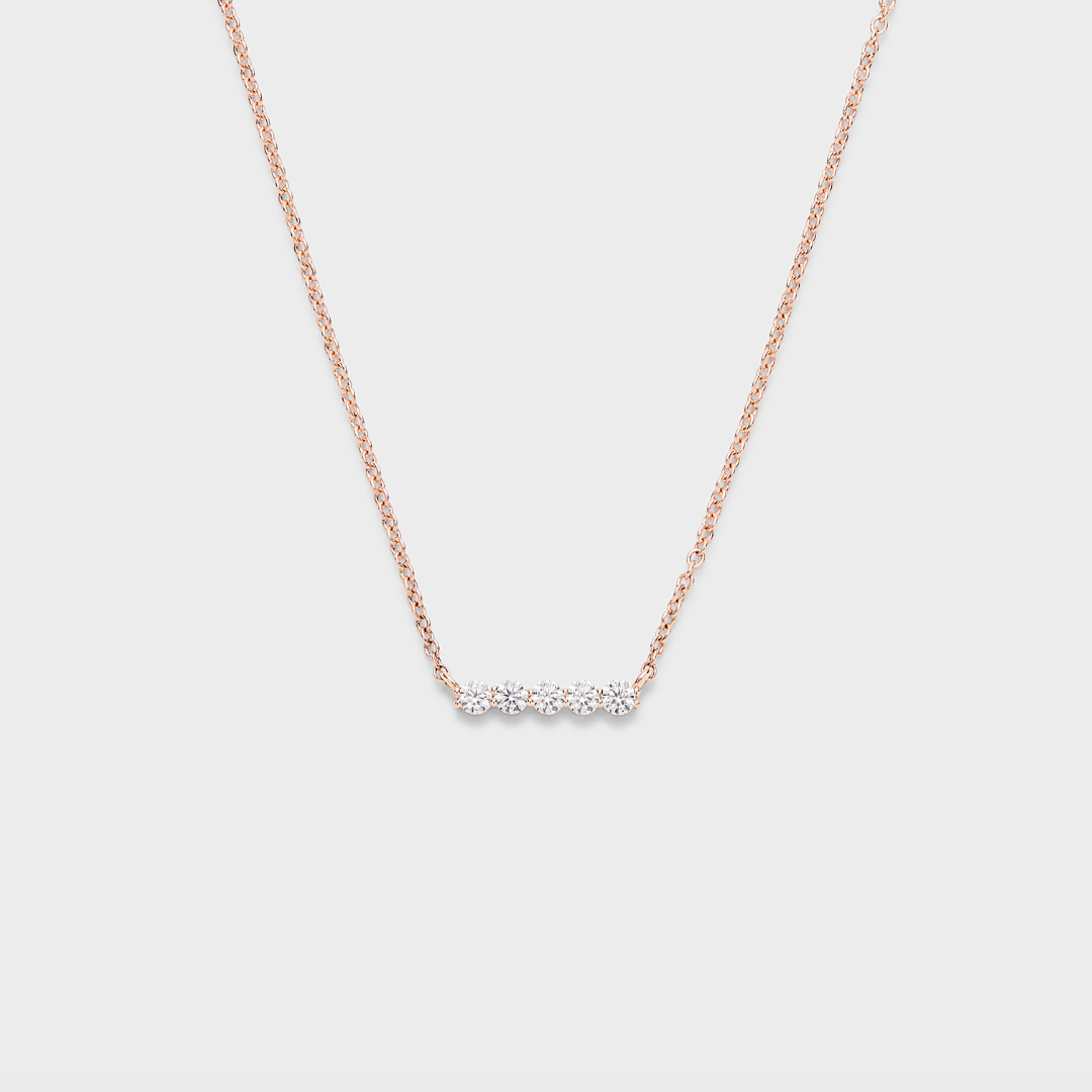 Defined Diamond Bar Necklace