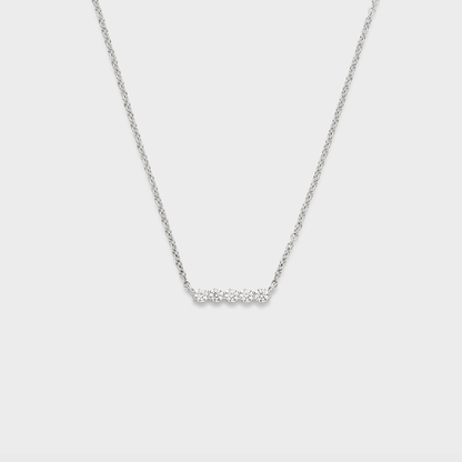 Defined Diamond Bar Necklace