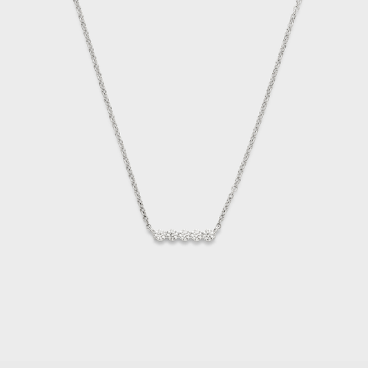 Defined Diamond Bar Necklace