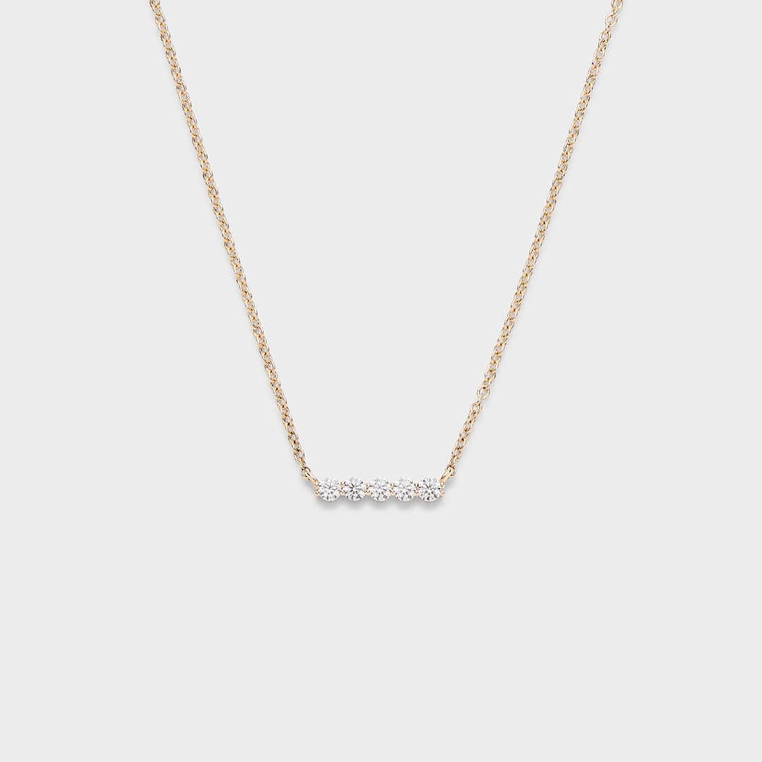 Defined Diamond Bar Necklace