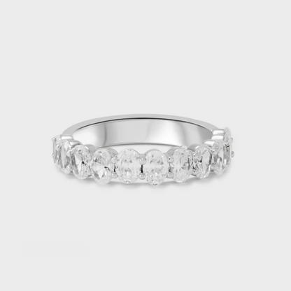Defined Oval Diamond Band