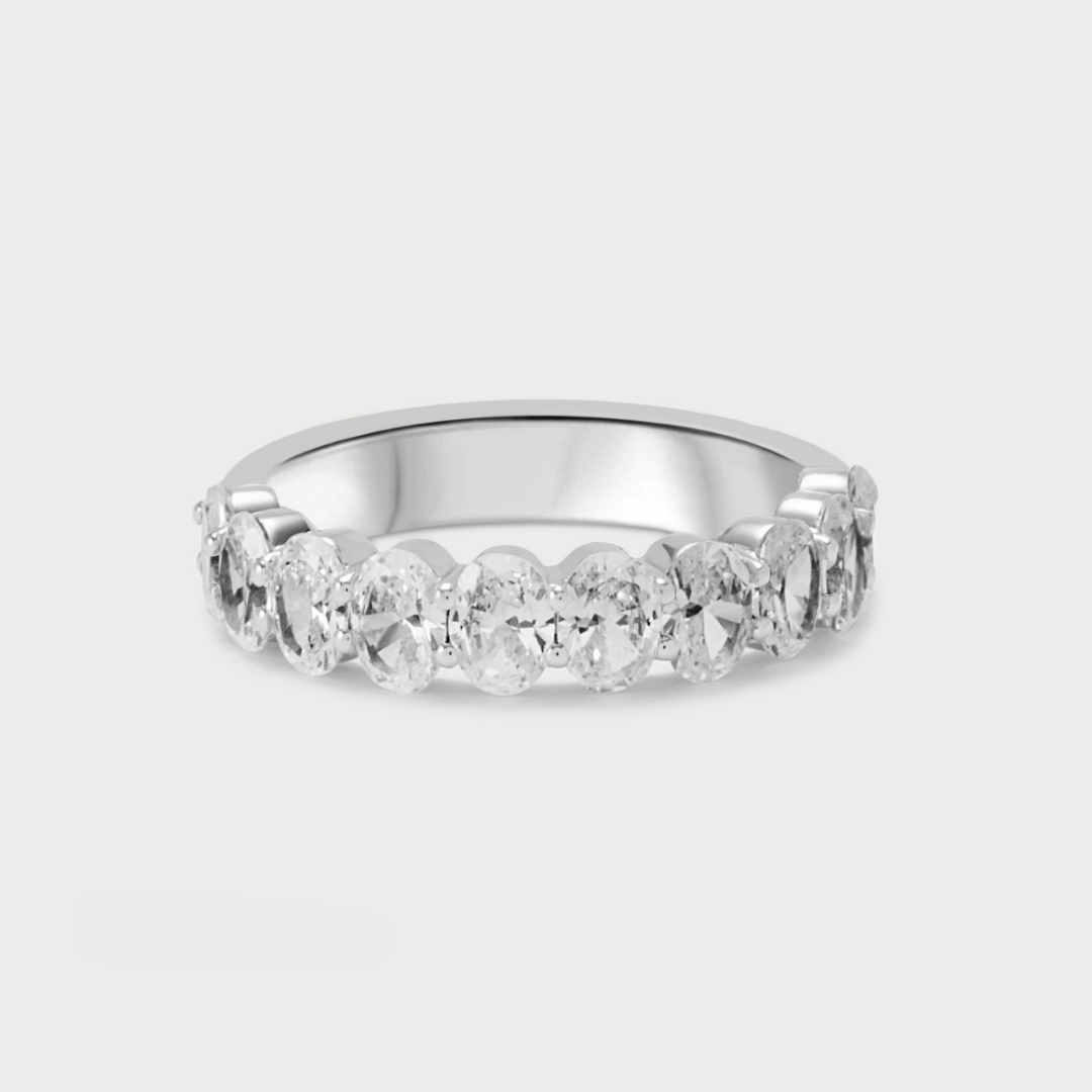 Defined Oval Diamond Band