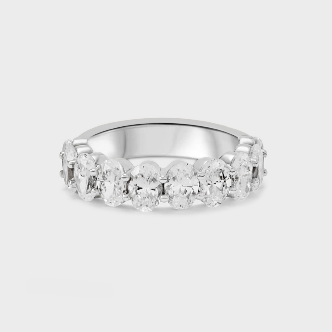 Defined Oval Diamond Band