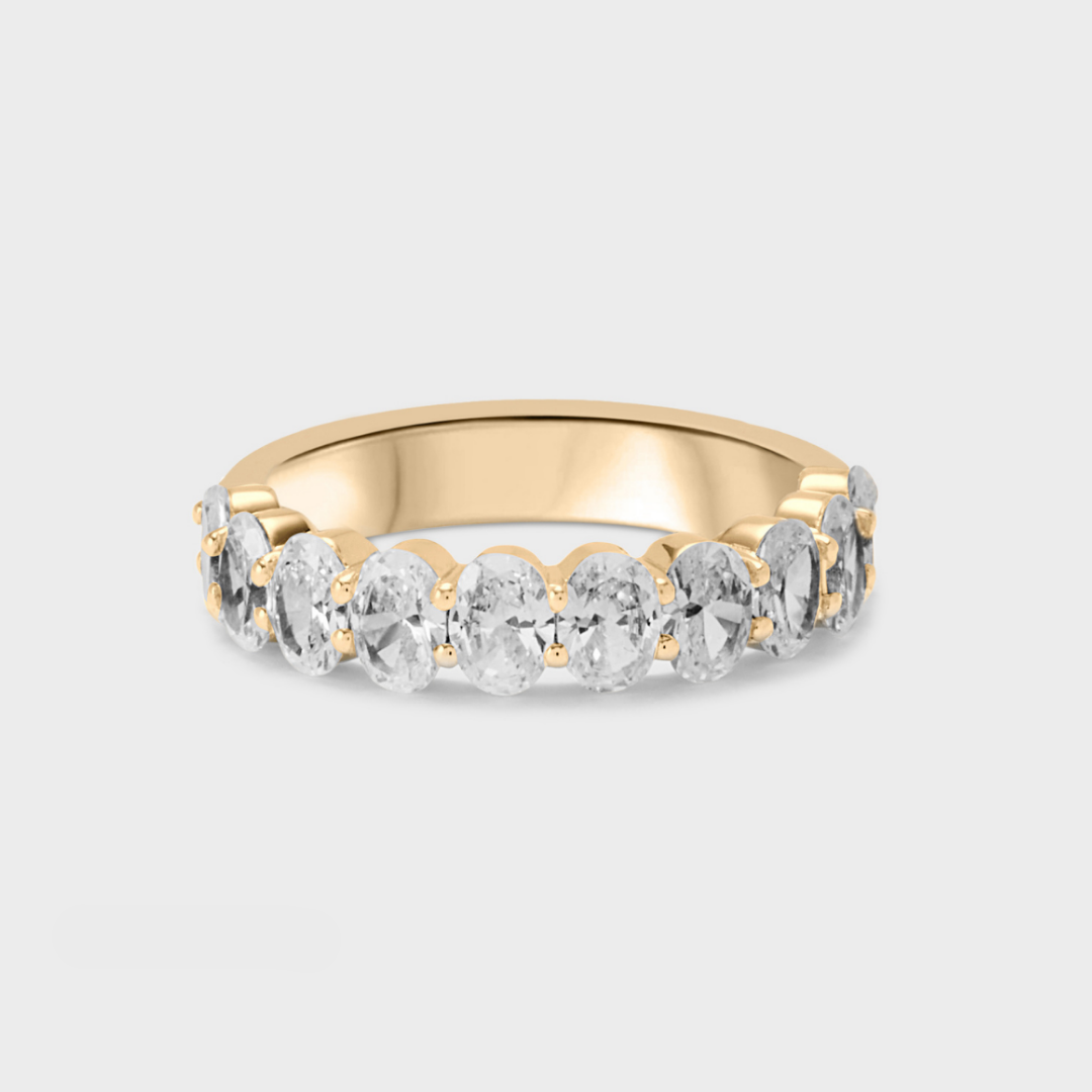Defined Oval Diamond Band