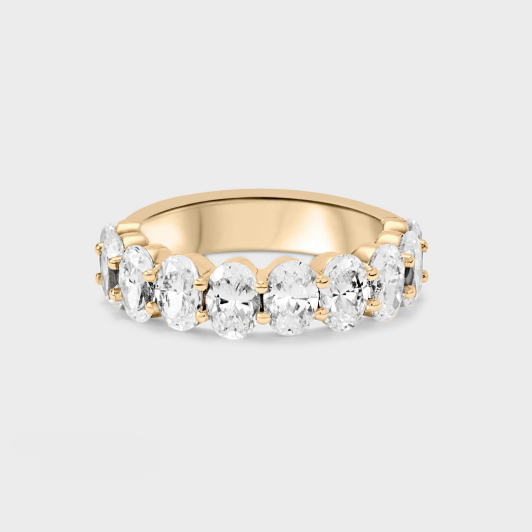 Defined Oval Diamond Band