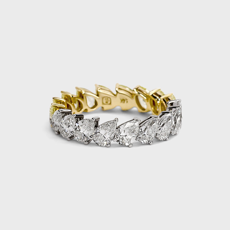 Fancy Yellow and White Diamond Band