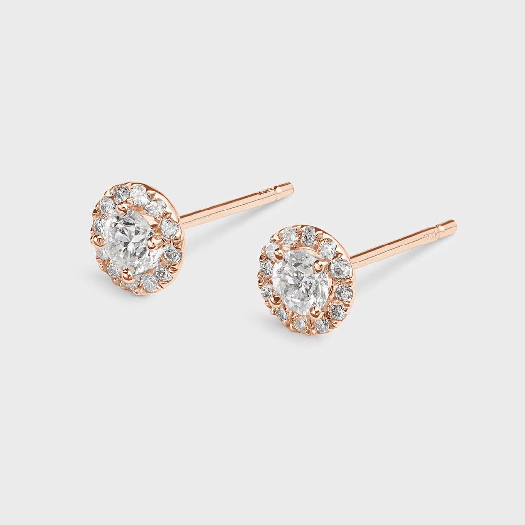 Diamond Halo Studs