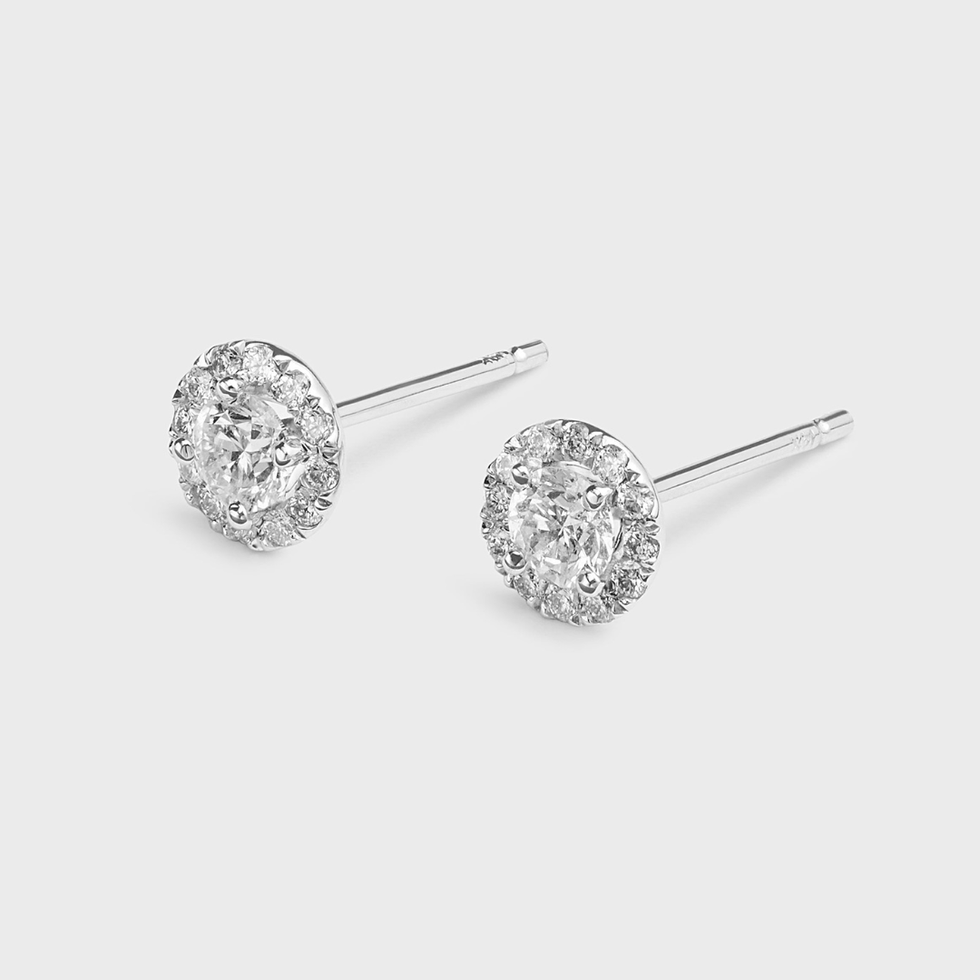 Diamond Halo Studs