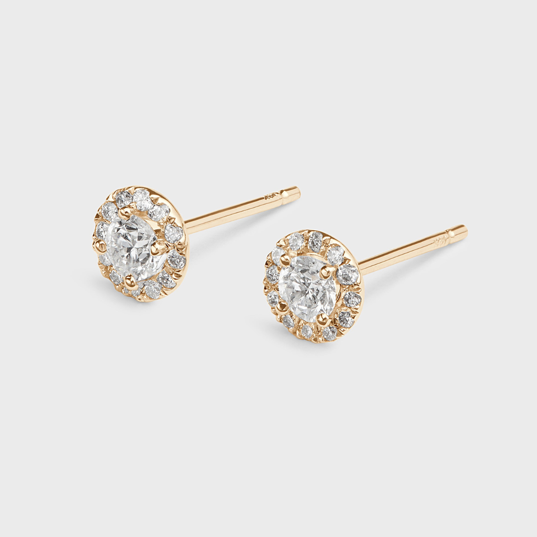 Diamond Halo Studs