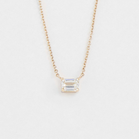 East West Emerald Cut Pendant
