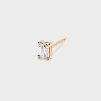 Emerald Cut Diamond Studs