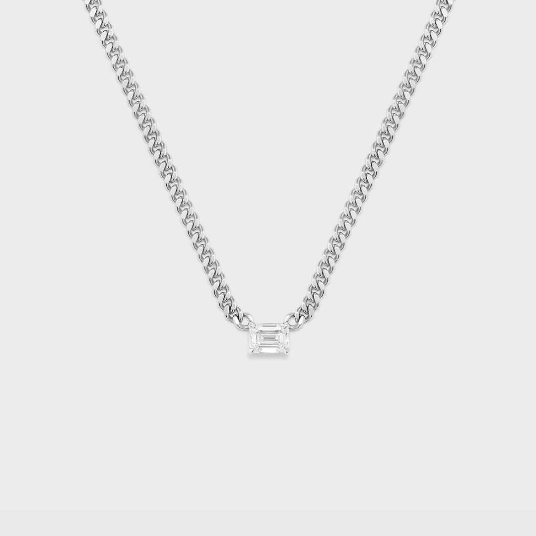 Emerald Cut Chelsea Chain Necklace