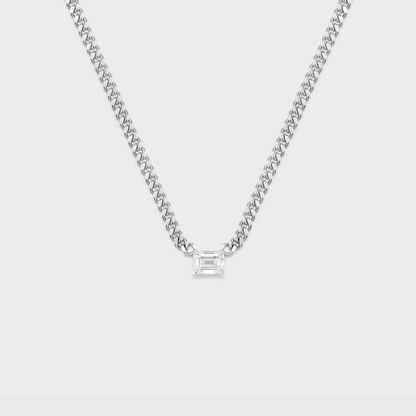 Emerald Cut Chelsea Chain Necklace