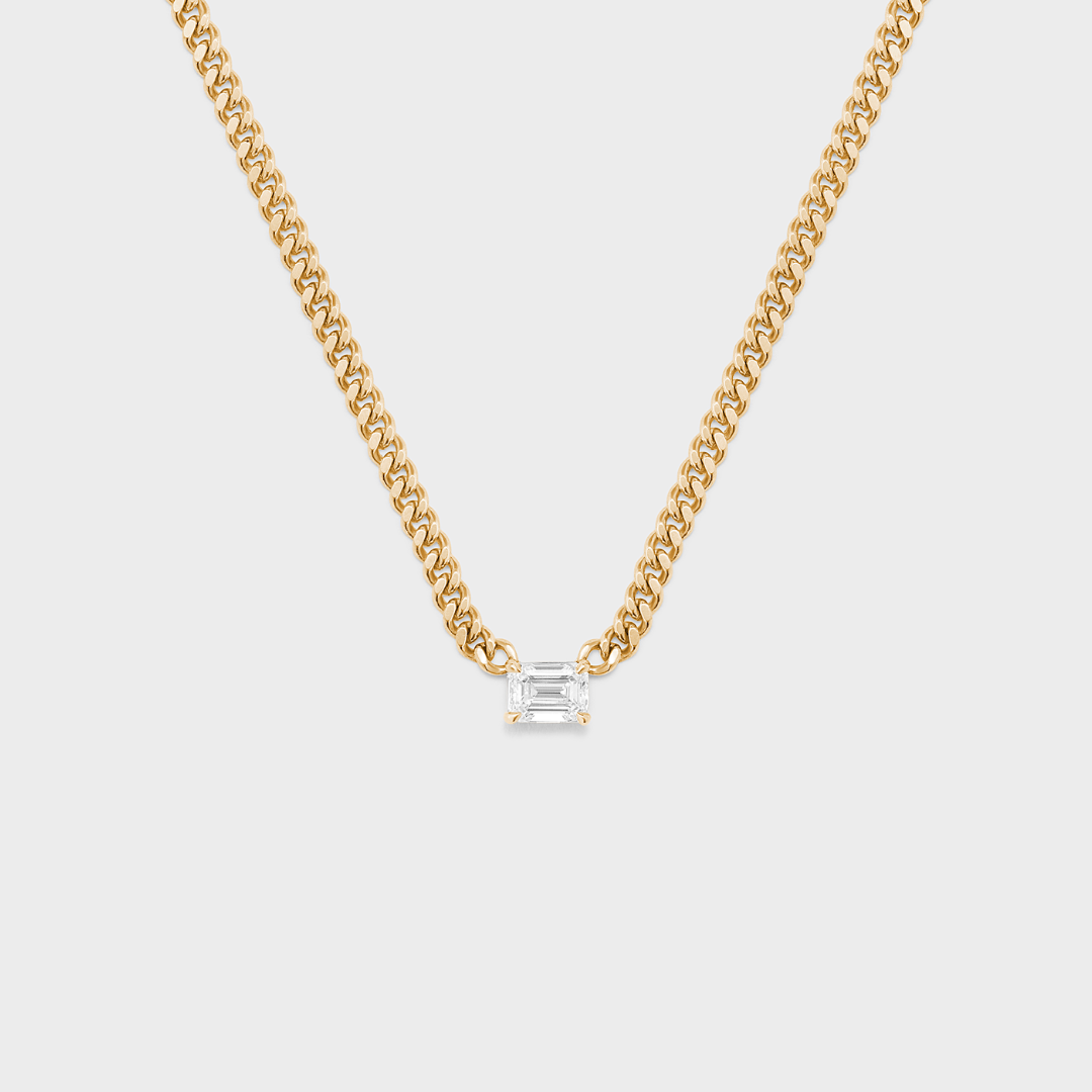 Emerald Cut Chelsea Chain Necklace