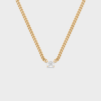 Emerald Cut Chelsea Chain Necklace