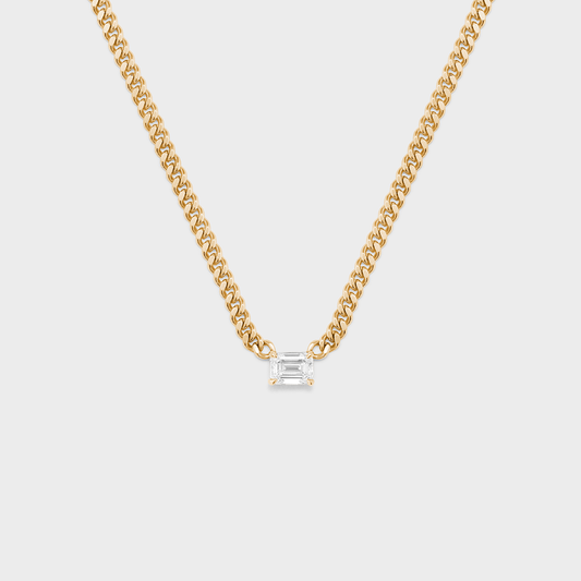 Emerald Cut Chelsea Chain Necklace