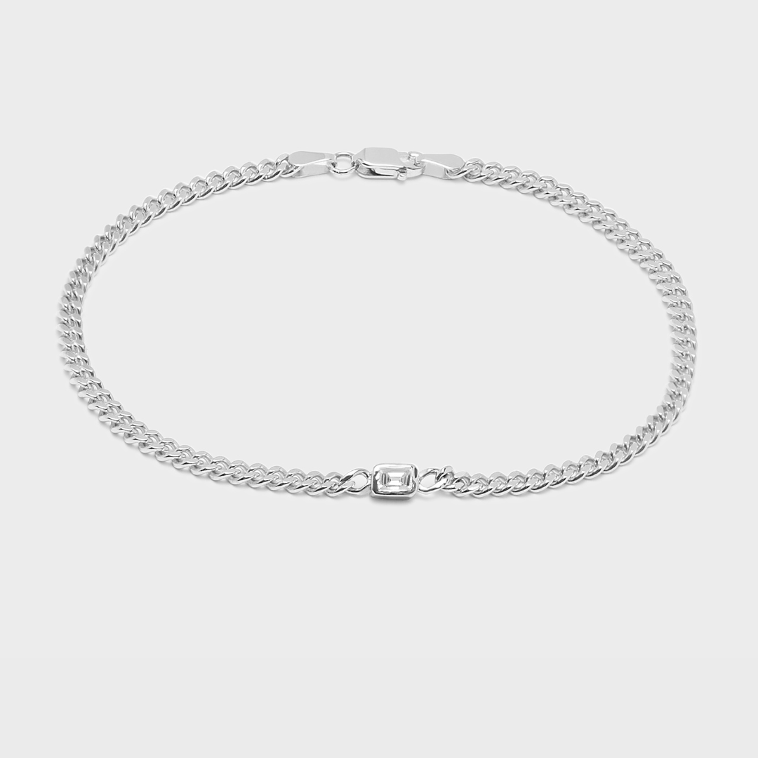Emerald Cut Chelsea Chain Bracelet