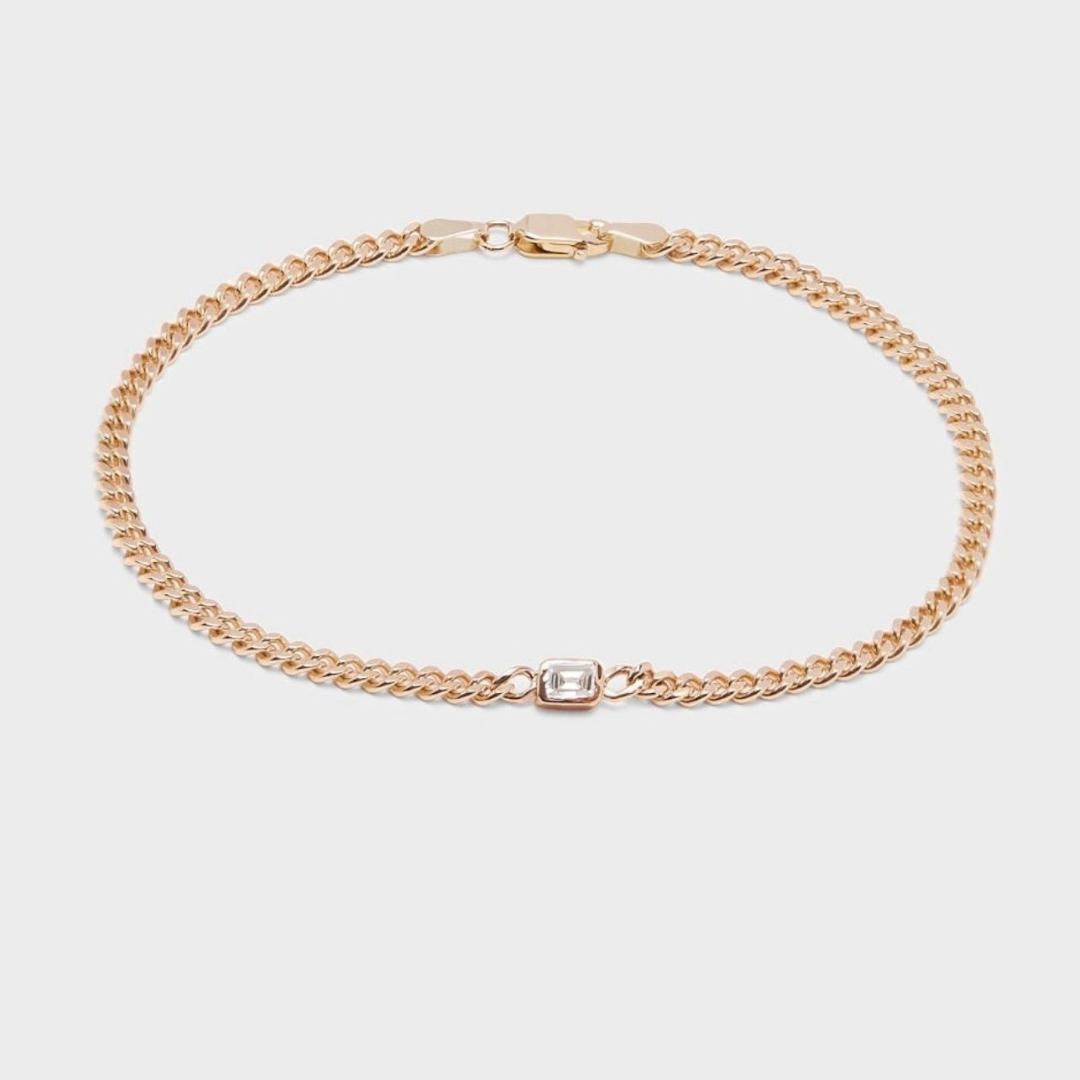 Emerald Cut Chelsea Chain Bracelet