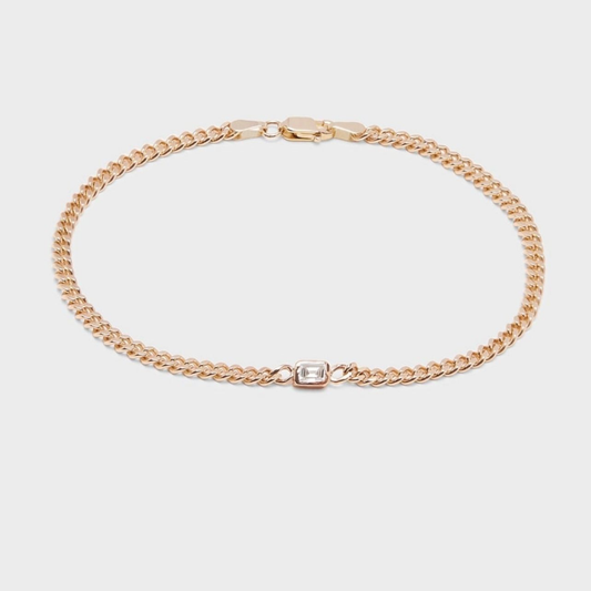 Emerald Cut Chelsea Chain Bracelet