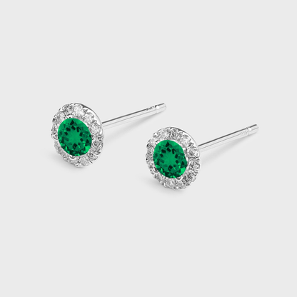 Gemstone Halo Studs