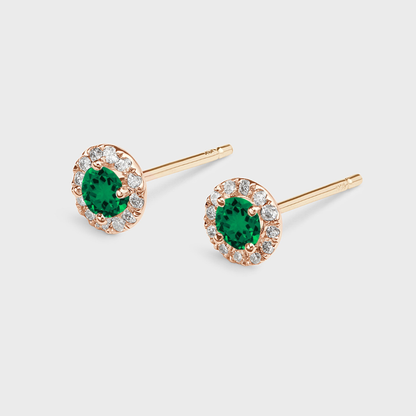 Gemstone Halo Studs