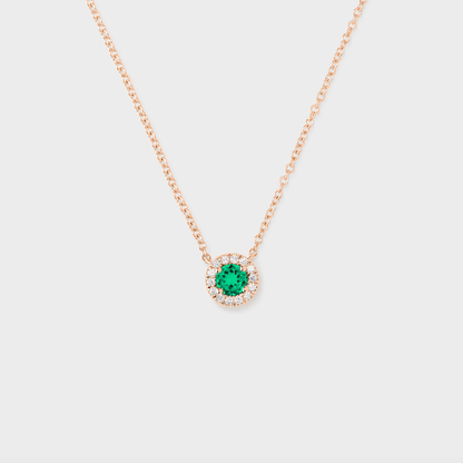 Gemstone Halo Pendant