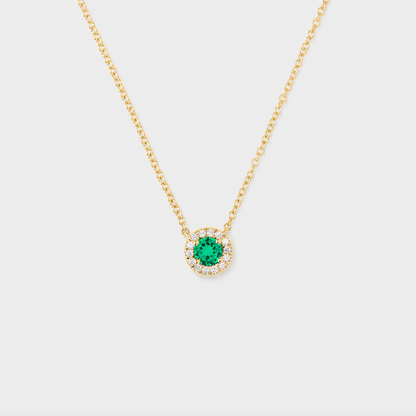 Gemstone Halo Pendant