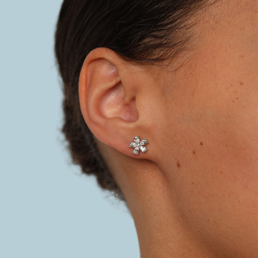 Flower Diamond Earrings