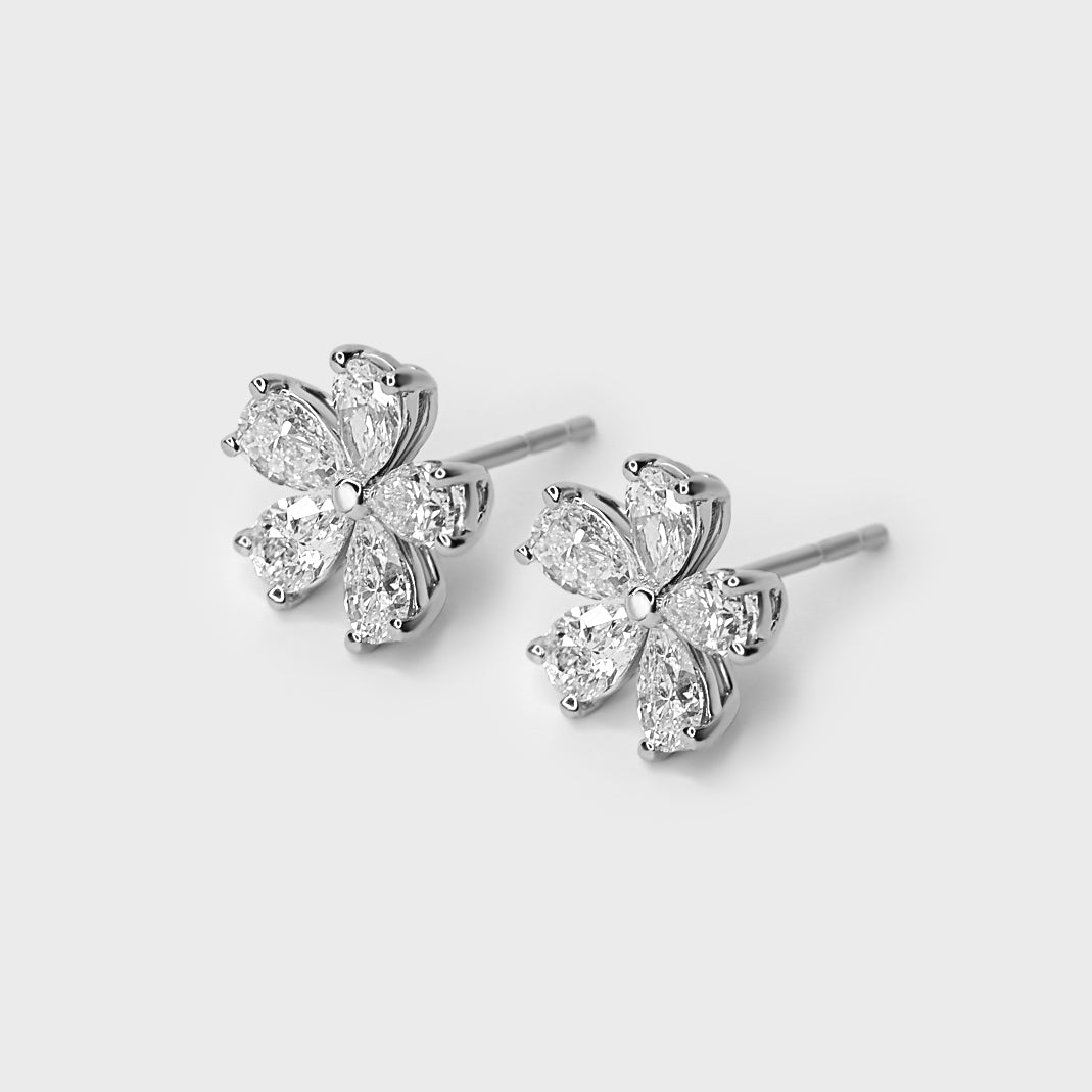 Flower Diamond Earrings