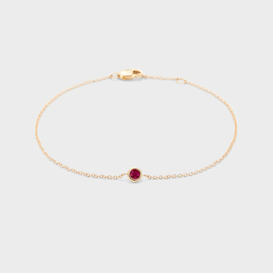 Gemstone Petite Bezel Bracelet