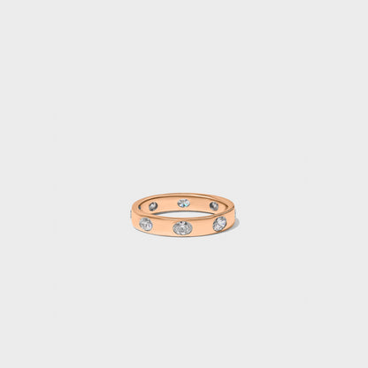 Bold Inlay Oval Diamond Band