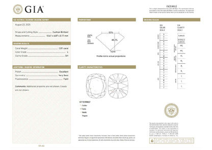 2.01ct Cushion Engagement Ring
