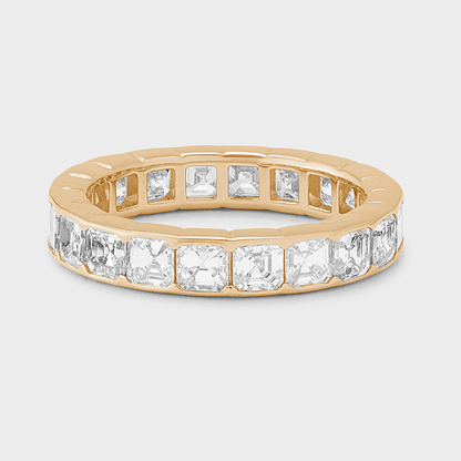 Half Bezel Set Asscher Band